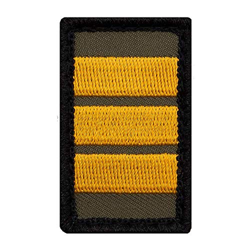 Café Viereck ® Korvettenkapitän Marine Bundeswehr Rank Patch mit Dienstgrad - Gestickt mit Klett – 3 x 5 cm (Oliv Mini) von Café Viereck