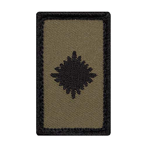 Café Viereck ® Leutnant Bundeswehr Rank Patch mit Dienstgrad - Gestickt mit Klett – 3 x 5 cm (Oliv Mini) von Café Viereck