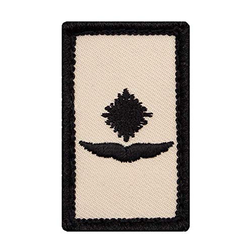 Café Viereck ® Leutnant Luftwaffe Bundeswehr Rank Patch mit Dienstgrad - Gestickt mit Klett – 3 x 5 cm (Sand Mini) von Café Viereck