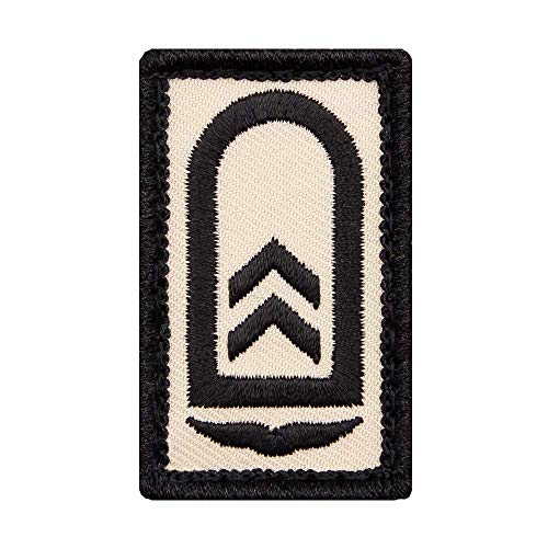 Café Viereck ® Oberfeldwebel Luftwaffe Bundeswehr Rank Patch mit Dienstgrad - Gestickt mit Klett – 3 x 5 cm (Sand Mini) von Café Viereck