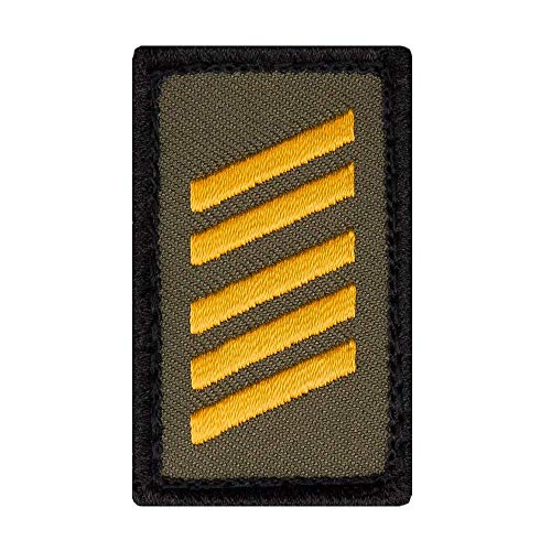 Café Viereck ® Oberstabsgefreiter Marine Bundeswehr Rank Patch mit Dienstgrad - Gestickt mit Klett – 3 x 5 cm (Oliv Mini) von Café Viereck