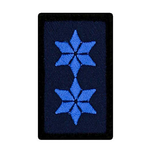 Café Viereck ® Polizei Mini Rangabzeichen - Patch mit Dienstgrad - Gestickt mit Klett – 3 x 5 cm (Polizeimeister (PM)) von Café Viereck