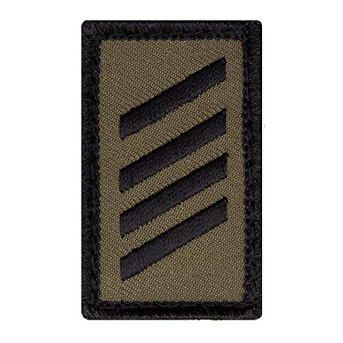 Café Viereck ® Stabsgefreiter Bundeswehr Rank Patch mit Dienstgrad - Gestickt mit Klett – 3 x 5 cm (Oliv Mini) von Café Viereck