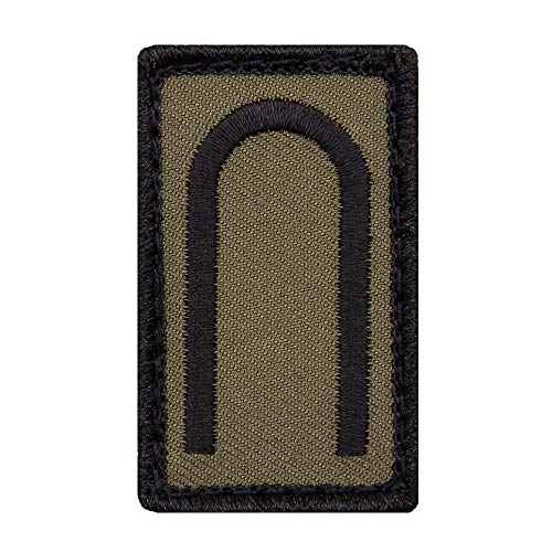 Café Viereck ® Unteroffizier Bundeswehr Rank Patch mit Dienstgrad - Gestickt mit Klett – 3 x 5 cm (Oliv Mini) von Café Viereck