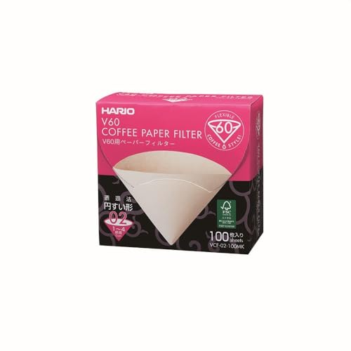 Hario V60 Kaffeefilter - Größe 02 Farbe braun (VCF-02-100MK) - 100 Stück von HARIO