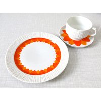German Description Optional Mid Century Breakfast Set - 3 Piece Thomas Rosenthal Arcta Orange Richard Scharr von CafeIrma