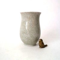 Mid Century Craquele Vase, Vintage Unglazed Vase Metzler Ortloff, Grey Porcelain 50S Made in Germany Wgp von CafeIrma