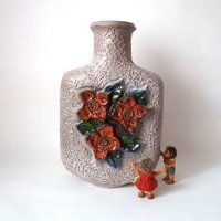 xxl Vintage Floor Vase, Ceramic West German Pottery Carstens, Wgp, Mid Century Modern Vase 60S 70S Pop Art Design von CafeIrma