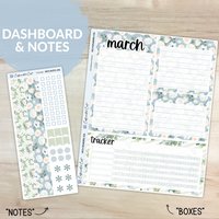 Dashboard & Notes Kit - Blaue Rosen [ Bk-036 ] von CaffeinatedCait