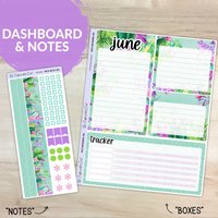 Dashboard & Notes Kit - Bunte Kakteen [ Bk-065 ] von CaffeinatedCait