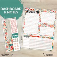 Dashboard & Notes Kit - Coral Blooms [ Bk-012 ] von CaffeinatedCait