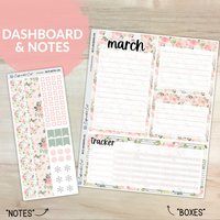 Dashboard & Notes Kit - Pink Roses [ Bk-035 ] von CaffeinatedCait