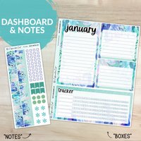 Dashboard & Notes Kit - Winterkristalle [ Bk-011 ] von CaffeinatedCait