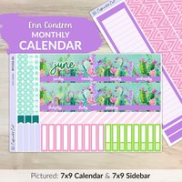 Kalender Kit Für Erin Condren Planer - Bunte Kakteen [ Mk-065 ] von CaffeinatedCait