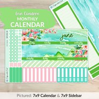 Kalender Kit Für Erin Condren Planer - Emerald Shores [ Mk-061 ] von CaffeinatedCait