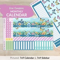 Kalender Kit Für Erin Condren Planer - Schmetterlingswiese [ Mk-076 ] von CaffeinatedCait