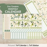 Kalender Kit Für Erin Condren Planer - Serene [ Mk-067 ] von CaffeinatedCait