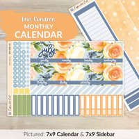 Kalender Kit Für Erin Condren Planer - Sommergarten [ Mk-072 ] von CaffeinatedCait