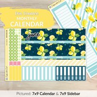 Kalender Kit Für Erin Condren Planer - Sunshine & Lemons [ Mk-066 ] von CaffeinatedCait