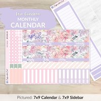 Kalender Kit Für Erin Condren Planer - Zarte Blumen [ Mk-041] von CaffeinatedCait