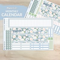 Kalender Kit Für Makselife Planners - Blue Roses [ Mk-036 ] von CaffeinatedCait