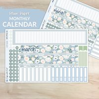 Kalender Kit Für Plum Paper Planners - Blue Roses [ Mk-036 ] von CaffeinatedCait