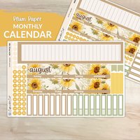 Kalender Kit Für Plum Paper Planners - Cottage Sunflower [ Mk-088 ] von CaffeinatedCait