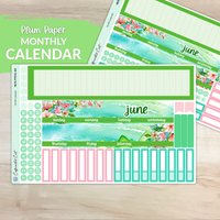 Kalender Kit Für Plum Paper Planners - Emerald Shores [ Mk-061 ] von CaffeinatedCait