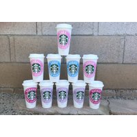 Cheerleader-Geschenk, Individueller 16-Unzen-starbucks-Cup - Passend Zu Den Teamfarben Personalisiertes Geschenk Für Tanzteams von CaffeineAndWine