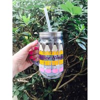 Zurück Zur Schule Geschenk Für Lehrer Und Sekretär, Personalisierter Tumbler Den Tag Der Lehrer-Wertschätzung. Kunststoff Mason Jar Mit Stroh Zurück Zur Schule Geschenk Für Lehrer Und Sekretär, Personalisierter Tumbler Den Tag Der Lehrer-Wertschätzung. Kunststoff Mason Jar Mit Stroh von CaffeineAndWine