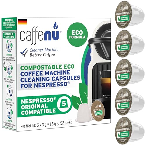 Caffenu | Eco Nespresso Reinigungskapseln | Kaffeemaschinenreiniger für frischen Kaffee | Reinigungskapseln für Nespresso Maschinen | Barista-Zubehör | Mit dem Entkalkerset kombinierbar Caffenu | Eco Nespresso Reinigungskapseln | Kaffeemaschinenreiniger für frischen Kaffee | Reinigungskapseln für Nespresso Maschinen | Barista-Zubehör | Mit dem Entkalkerset kombinierbar von Caffenu