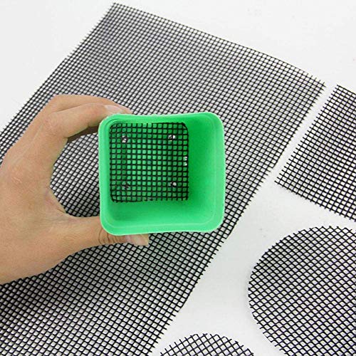 10 Stück Blumentopfmatte, Garten Absorbent Blumentopf Loch Runde Mesh Matte Drainage Pad Pflanze Topf Bonsai Bottom Grid Mat(5) von Cafopgrill