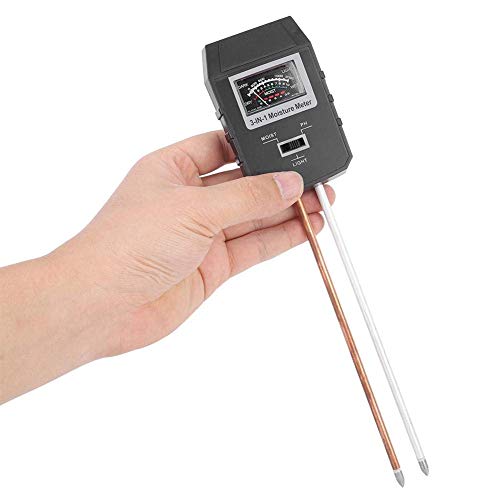 Cafopgrill 3in1 Bodentester, Multifunktions-Bodentester PH-Wert Feuchte Beleuchtungsstärke Sensor Digitaler Bodenanalysator für Graden Farm Lawn von Cafopgrill