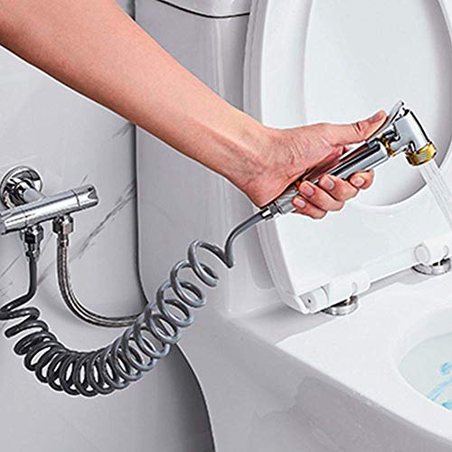 Cafopgrill Flexibler Duschschlauch ABS-Feder Flexibler Duschschlauch für Wasser Sanitär Toilette Bidet Spritzpistole Badezimmer(Grau) von Cafopgrill