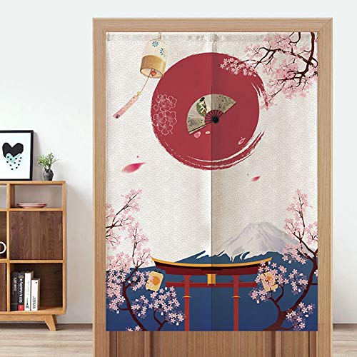 Japanischen Stil Kinderzimmer Halben Vorhang, Polyester Material Curtian Für Schlafzimmer Küche Shop Restaurant Tür 85 * 120 cm von Cafopgrill