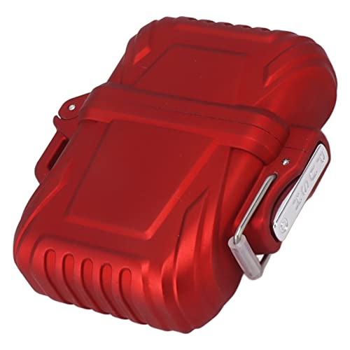 Cafopgrill Taschenlampen-Feuerzeug-Hülle, 2 Stück, IP56, Wasserdicht, Sicher, Tragbar, Taschenlampen-Feuerzeug-Abdeckung, Feuerzeug-Halter für Outdoor-Camping-Reisen (Rot) von Cafopgrill