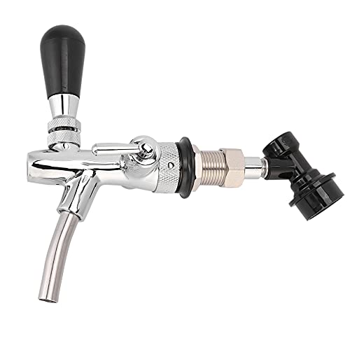 Justierbarer Fass-Bier-Hahn-Hahn, Fass-Bier-Homebrewing-Edelstahl-Hahn mit Kugelverschluss-FL¨¹ssigkeits-Fluss-Steuerung, 7.7 * 7.1inches Justierbarer Fass-Bier-Hahn-Hahn, Fass-Bier-Homebrewing-Edelstahl-Hahn mit Kugelverschluss-FL¨¹ssigkeits-Fluss-Steuerung, 7.7 * 7.1inches von Cafopgrill