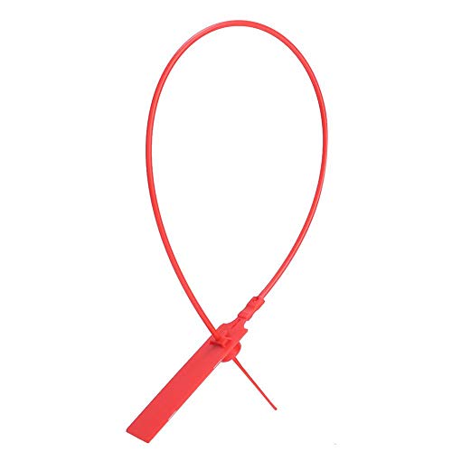Kabelbinder, 100Pcs Einweg-Label Kabelbinder Kabelbinder Bunte Erkennungszeichen Zeichen Anti-Diebstahl Selbstsichernde Krawatte f¨¹r Kleidung Koffer Schuhe Bag Label Tag(rot) von Cafopgrill