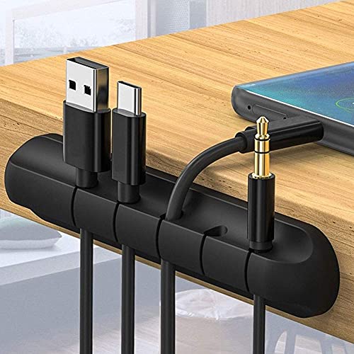 Kabelclips Halter Silikon Desktop Kabel Wickler Clip Organizer Klebende Kabelhaken Kabelmanagement für Desktop USB Ladekabel Netzkabel Maus Kabel Kabel PC Office Home(B.) von Cafopgrill