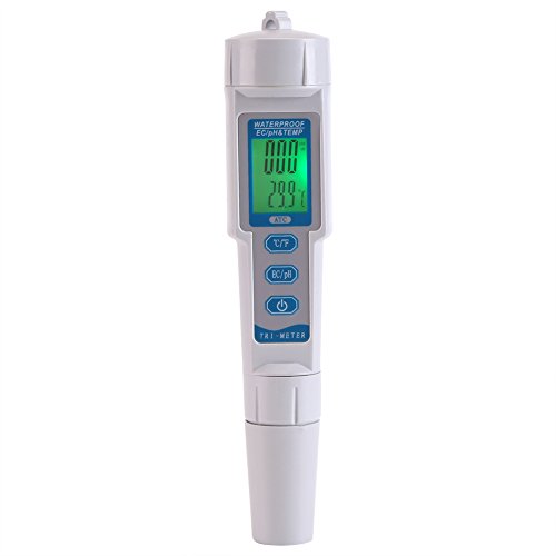 Yosoo PH/EC/Temp-Messger?t Professional 3 in 1 Tragbares, hochgenaues Handmessger?t zum Testen der Wasserqualit?t von Cafopgrill