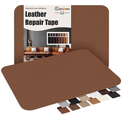 2er Leder Patch Kit Selbstklebende Lederflicken, 20x28 cm Kunstleder Selbstklebend Leder Reparatur Patch lederflicken selbstklebend für Sofas, Couch, Autositze, Möbel Leder Reparatur Braun von Cahomo