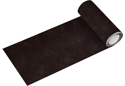 Cahomo Leder Patch Kit Selbstklebende Lederflicken, 10x160cm Kaffee Leder Reparatur Patch Kunstleder Selbstklebende, Leder Reparatur Set Leder Patch Kit für Sofas Handtaschen Jacken Möbel Autositze von Cahomo