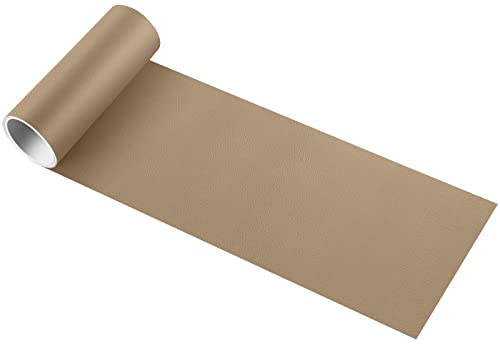 Cahomo Leder Patch Kit Selbstklebende Lederflicken,10x160cm Leder Reparatur Patch Kunstleder Selbstklebende,Leder Reparatur Set Leder Patch Kit für Sofas Handtaschen Jacken Autositze Dunkelbeige von Cahomo