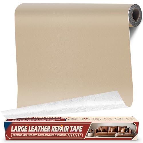 Kunstleder Flicken Selbstklebend, 90 x 200cm Selbstklebendes Kunstleder Leder Reparatur-set für Möbel, Lederflicken Selbstklebend für Autositz, Couch, Stühle, Bootssitz, Sofa Beige Kunstleder Flicken Selbstklebend, 90 x 200cm Selbstklebendes Kunstleder Leder Reparatur-set für Möbel, Lederflicken Selbstklebend für Autositz, Couch, Stühle, Bootssitz, Sofa Beige von Cahomo