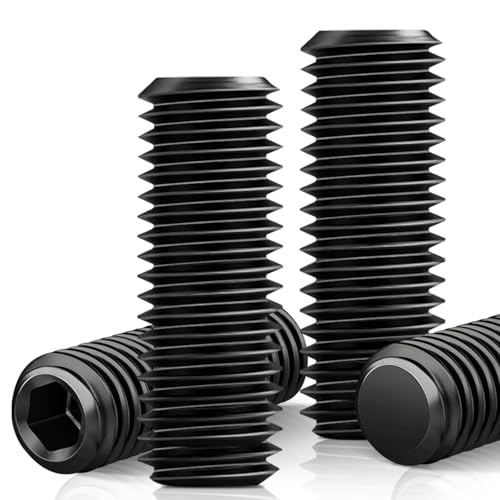 Caianwin 10 Stück Madenschrauben M5*18 DIN913 Innensechskant Gewindestifte Kohlenstoffstahl Madenschraube für Türklink,Halterung von Caianwin