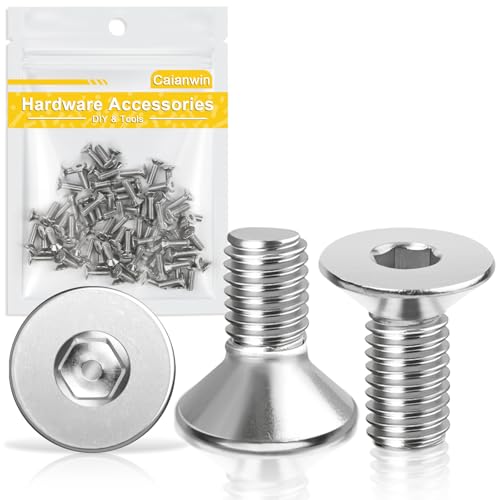 Caianwin 100 Stk M3 x 8mm Senkkopfschrauben Edelstahl DIN 7991 Senkkopf Innensechskant Senkschrauben Metrisches Regelgewinde Schrauben von Caianwin