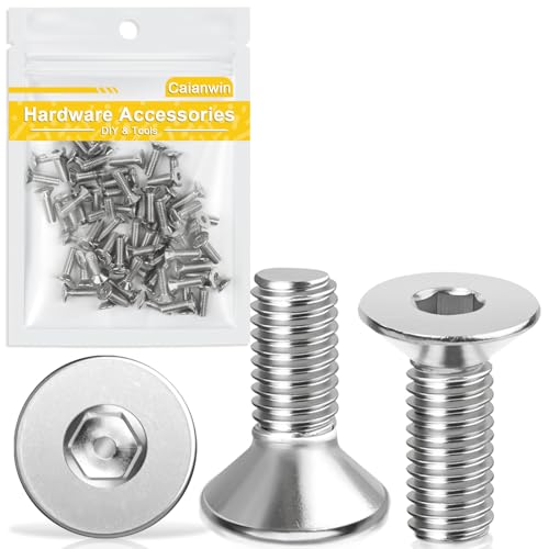 Caianwin 100 Stk M5 x 10mm Senkkopfschrauben Edelstahl DIN 7991 Senkkopf Innensechskant Senkschrauben Metrisches Regelgewinde Schrauben von Caianwin