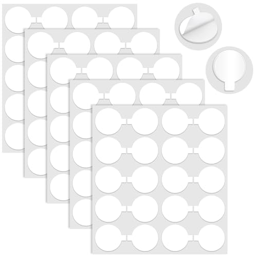 Caianwin 200 Stück Klebepunkte Doppelseitig mit Griffdesign Transparente Selbstklebende Glue Dots, Rund Ablösbar Klebesticker für Auto Dekorationen, Ballons, Partydekoration, Bastelprojekte (20mm) von Caianwin