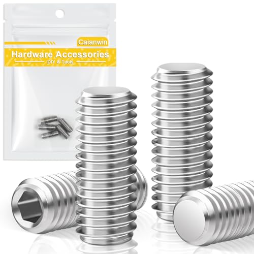 Caianwin 5 Stück M4*10 Madenschrauben DIN913 Innensechskant Gewindestifte Edelstahl Madenschraube für Türklinke,Halterung von Caianwin