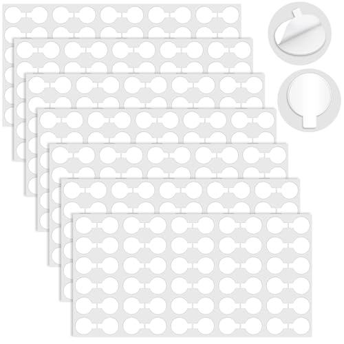 Caianwin 600 Stück Klebepunkte Doppelseitig mit Griffdesign Transparente Selbstklebende Glue Dots, Rund Ablösbar Klebesticker für Auto Dekorationen, Ballons, Partydekoration, Bastelprojekte (10mm) von Caianwin